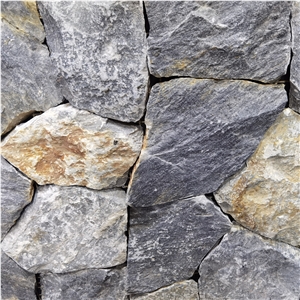 Grey Slate Rock Face Natural Stone Wall Panels For Sales